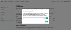 Secret API key